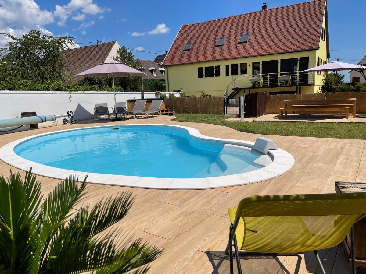 Alsacebnb - Gite 12 Personnes Dans Le Vignoble - Piscine Privee & Spa Ammerschwihr Zewnętrze zdjęcie